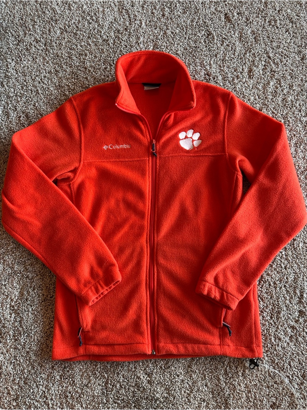 Columbia Clemson Tigers Women's Full Zip Fleece Jacket Orange Size Small